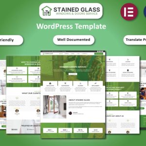 Stained Glass – Window & Door Services WordPress Elementor Template