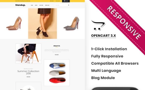 Standup - The Shoe Store Premium OpenCart Template - Image 1