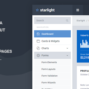 Starlight Responsive Bootstrap 4 Admin Dashboard Template