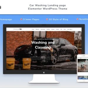 Stellar - Car Washing Landing page with Blog Wordpress Theme