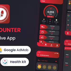 Step Counter - iOS Native Mobile App (20 Languages)