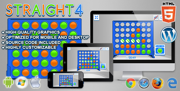 Straight 4 html5 logic game gplpixel.jpg