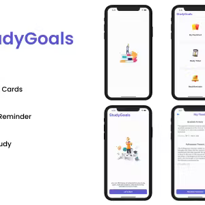 StudyGoals - iOS App - Reading Reminder - Study Timer - Study Flash Cards