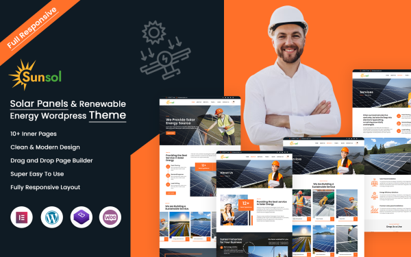 Sunsol - Solar Panels & Renewable Energy WordPress Theme - Image 1