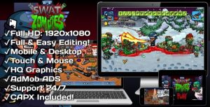 Swat vs zombies html5 game 5 levels mobile version construct 3 .jpg