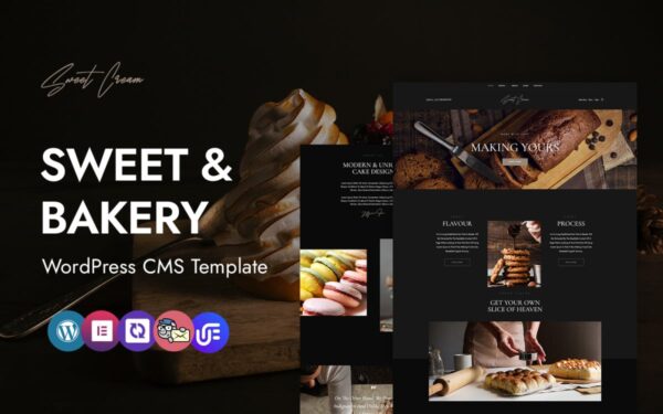 Sweetcream - Bakery and Cookie Shop CMS WordPress Elementor Theme - Image 1