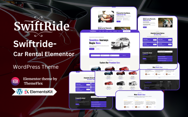 Swiftride – Car Rental Elementor WordPress Theme - Image 1