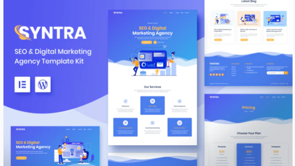 SYNTRA – SEO & Digital Marketing Agency Template Kit - Image 1