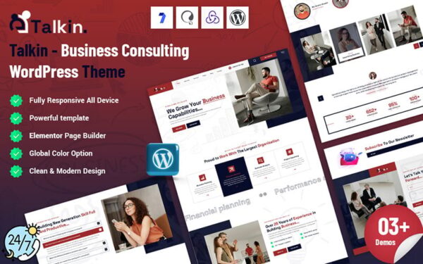 Talkin - Business Consulting WordPress Theme - Image 1