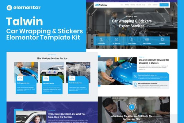 Talwin - Car Wrapping & Stickers Elementor Pro Template Kit - Image 1