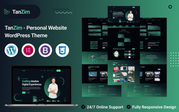 Tanzim - Personal Website WordPress Theme - Image 1