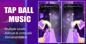 Tap ball music unity admob codermarket.png