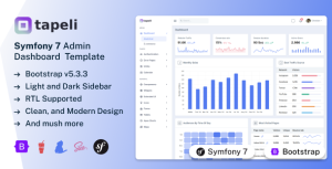 Tapeli symfony admin dashboard template gplpixel.png
