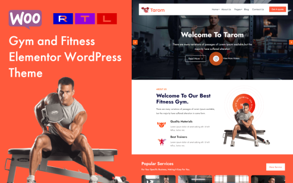 Tarmo - Gym Fitness WordPress Theme - Image 1