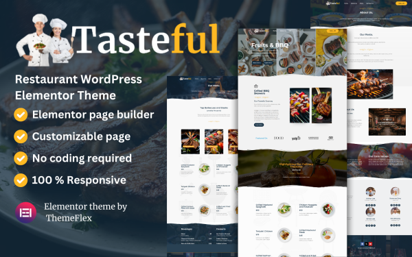 Tasteful- Restaurant WordPress Elementor Theme - Image 1