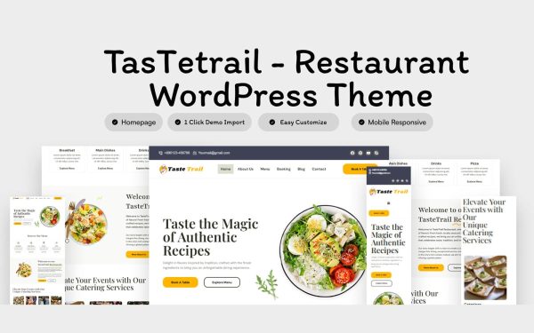 TasTrail- Restaurant WordPress Theme - Image 1