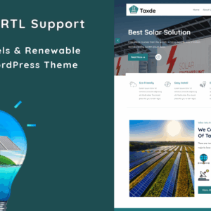 Taxde - Solar Panels & Renewable Energy WordPress Theme