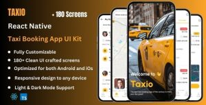 Taxio online cab taxi booking react native cli app ui kit codermarket.jpg