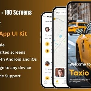 Taxio - Online Cab & Taxi Booking React Native CLI App Ui Kit