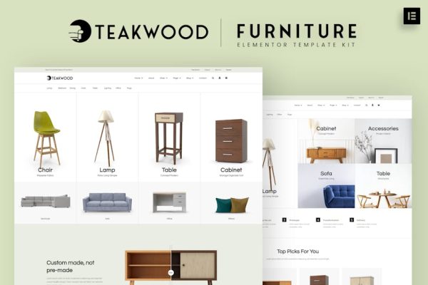 Teakwood - Furniture Shop Elementor Pro Template Kit - Image 1