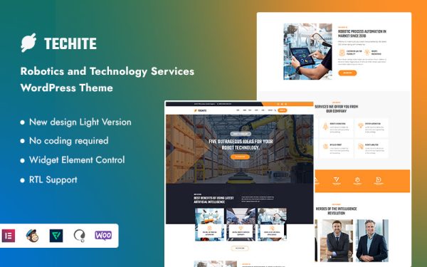 Techite - Robotics and Technology Services WordPress Theme - Image 1