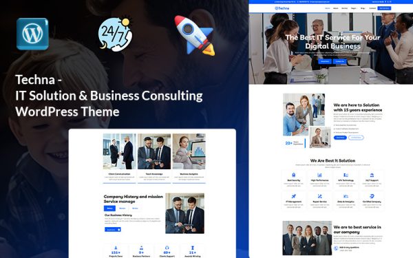 Techna - IT Solution & Business Consulting WordPress Theme - Image 1