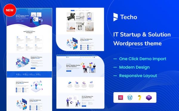 Techo - IT Startup & Business Solution WordPress Theme - Image 1