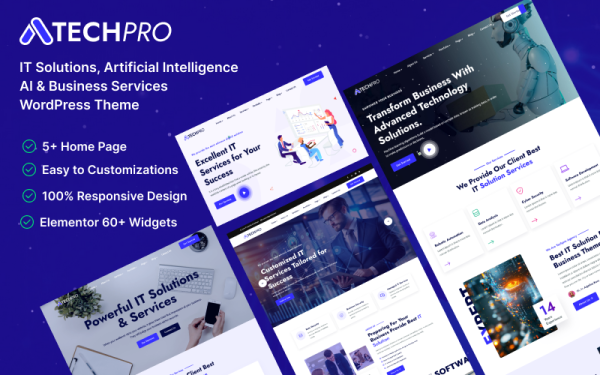 TechPro - IT Solutions, Artificial Intelligence AI & Business Services WordPress Theme - Image 1