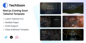 Techsoon nextjs coming soon tailwind template gplpixel.jpg