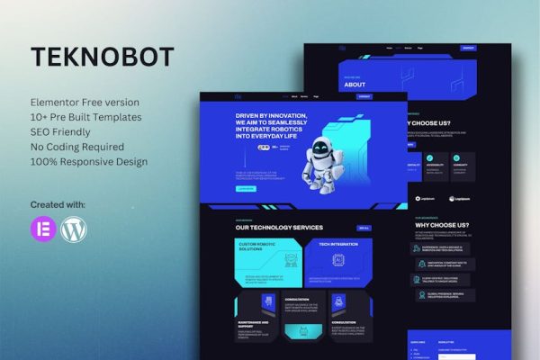 Teknobot - AI & Robotics Elementor Template Kit - Image 1
