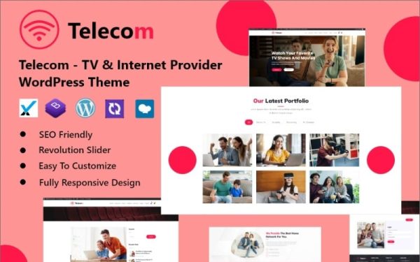 Telecom - TV & Internet Provider WordPress Theme - Image 1