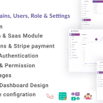 Tenancy - Domains, Database, Users, Role, Permissions & Settings