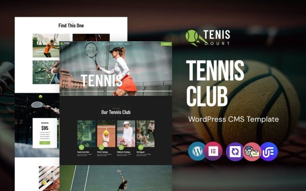 Tenis - Badminton Club And Couch WordPress Elementor Theme - Image 1