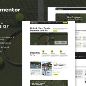 Tennisly - Tennis School &Sports Club Elementor Template Kit