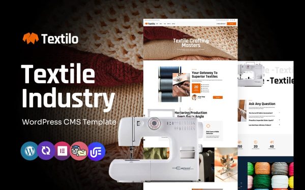 Textilo - Textile Industry And Clothing Services Multipurpose WordPress Elementor Theme - Image 1