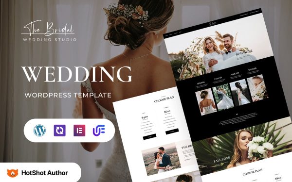 The Bridal - Wedding Studio WordPress Elementor Theme - Image 1