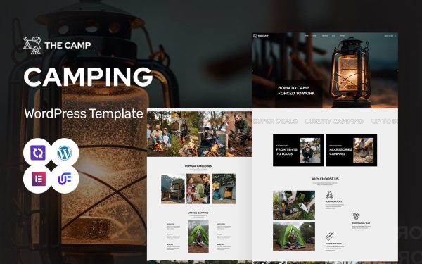The Camp - Camping Gear, Adventure And Outdoor Activities WordPress Elementor Theme - Image 1