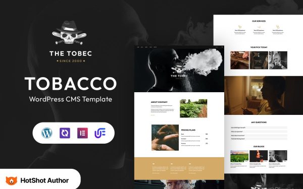 The Tobec - Cigars And Tobacco WordPress Elementor Theme - Image 1