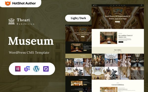 Theart - Art Gallery And Museum WordPress Elementor Theme - Image 1