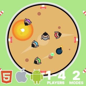 Throw It. 1-4 Player Mode. 2 Modes. 3 Games. Construct 3 (c3p)