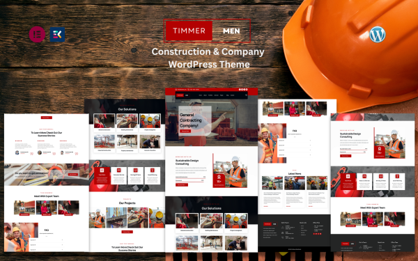 Timmer Men - Construction and Company WordPress Theme - Image 1