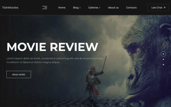 TishMovies - Film Director, Movie Reviews and Store WordPress Theme - Image 1