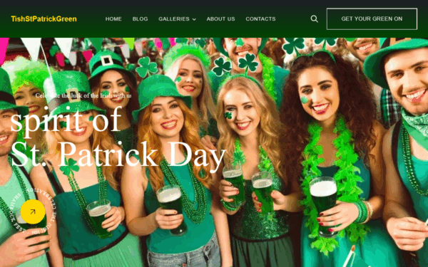 TishStPatrickGreen - St. Patrick Green WordPress Theme - Image 1