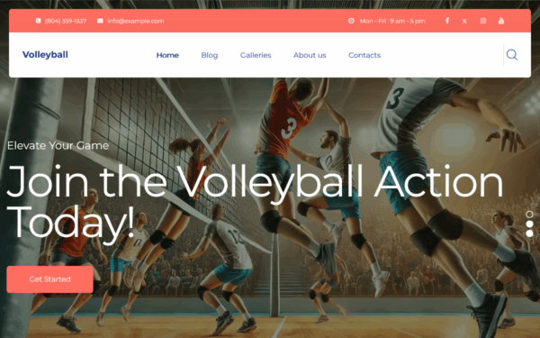 TishVolleyball - Volleyball WordPress Theme - Image 1
