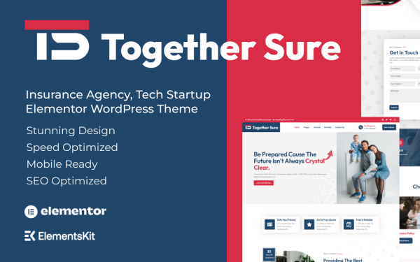 Together Sure - Insurance Agency WordPress Theme - Image 1