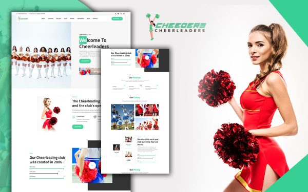 Tomaar-Cheeders Cheerleading Team Landing Page WordPress Theme - Image 1