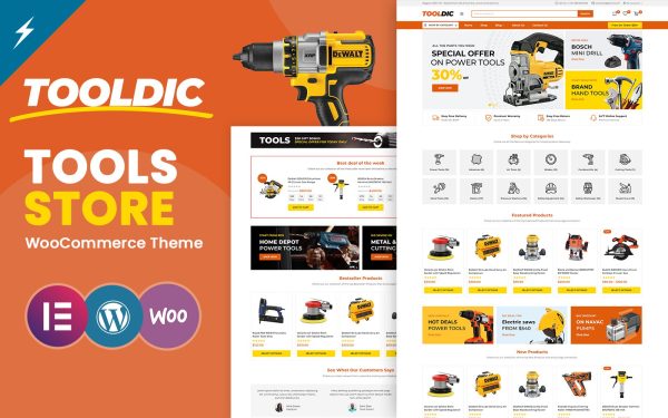 Tooldic - Power Equipment Tools and Auto Parts WooCommerce Theme - Image 1