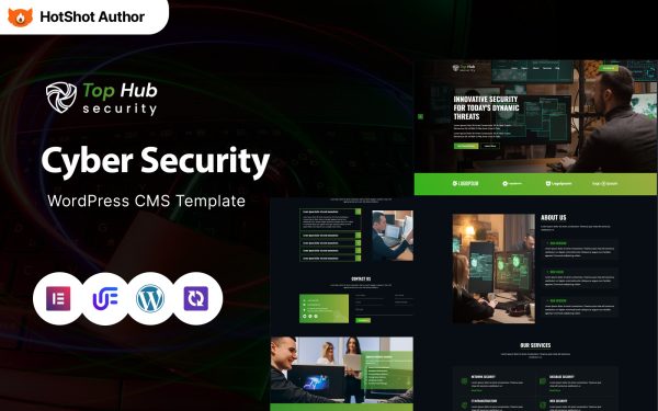 Top Hub - Cyber Security WordPress Elementor Theme - Image 1