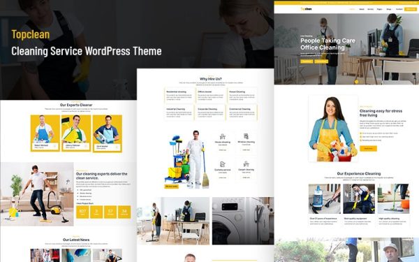Topclean - Cleaning Service WordPress Theme - Image 1