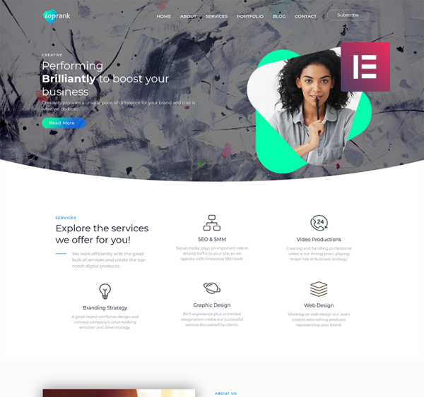 TopRank - Corporate Digital Agency WordPress Theme - Image 1